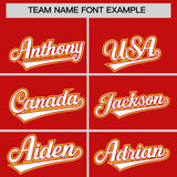 Custom Red Graffiti Pattern Personalized Multicolored Flames Print Authentic Baseball Jersey
