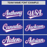 Custom Royal Graffiti Pattern Personalized Multicolored Flames Print Authentic Baseball Jersey