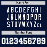 Custom Navy Graffiti Pattern Personalized Multicolored Flames Print Authentic Baseball Jersey