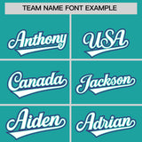 Custom Aqua Graffiti Pattern Personalized Multicolored Flames Print Authentic Baseball Jersey