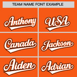 Custom Orange Graffiti Pattern Personalized Multicolored Flames Print Authentic Baseball Jersey