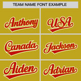 Custom Old Gold Graffiti Pattern Personalized Multicolored Flames Print Authentic Baseball Jersey