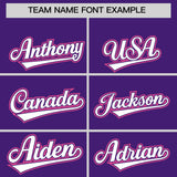Custom Purple Graffiti Pattern Personalized Multicolored Flames Print Authentic Baseball Jersey