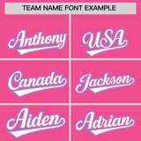 Custom Pink Graffiti Pattern Personalized Multicolored Flames Print Authentic Baseball Jersey