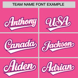 Custom Pink Graffiti Pattern Personalized Multicolored Flames Print Authentic Baseball Jersey