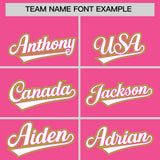 Custom Pink Graffiti Pattern Personalized Multicolored Flames Print Authentic Baseball Jersey