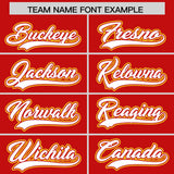 Custom Red Graffiti Pattern Personalized Multicolored Flames Print Authentic Baseball Jersey