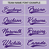 Custom Light Purple Graffiti Pattern Personalized Multicolored Flames Print Authentic Baseball Jersey