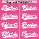 Custom Pink Graffiti Pattern Personalized Multicolored Flames Print Authentic Baseball Jersey