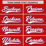 Custom Red Graffiti Pattern Personalized Multicolored Flames Print Authentic Baseball Jersey