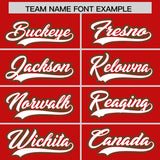 Custom Red Graffiti Pattern Personalized Multicolored Flames Print Authentic Baseball Jersey