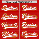 Custom Red Graffiti Pattern Personalized Multicolored Flames Print Authentic Baseball Jersey