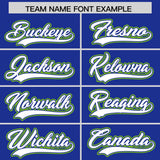 Custom Royal Graffiti Pattern Personalized Multicolored Flames Print Authentic Baseball Jersey