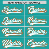 Custom Aqua Graffiti Pattern Personalized Multicolored Flames Print Authentic Baseball Jersey