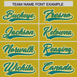 Custom Old Gold Graffiti Pattern Personalized Multicolored Flames Print Authentic Baseball Jersey