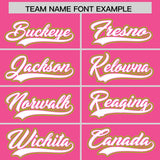 Custom Pink Graffiti Pattern Personalized Multicolored Flames Print Authentic Baseball Jersey