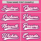 Custom Pink Graffiti Pattern Personalized Multicolored Flames Print Authentic Baseball Jersey