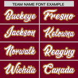 Custom Crimson Graffiti Pattern Personalized Multicolored Flames Print Authentic Baseball Jersey
