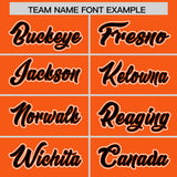 Custom Orange Graffiti Pattern Personalized Multicolored Flames Print Authentic Baseball Jersey