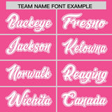 Custom Pink Graffiti Pattern Personalized Multicolored Flames Print Authentic Baseball Jersey