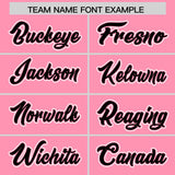 Custom Light Pink Graffiti Pattern Personalized Multicolored Flames Print Authentic Baseball Jersey