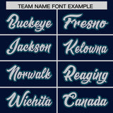 Custom Navy Graffiti Pattern Personalized Multicolored Flames Print Authentic Baseball Jersey