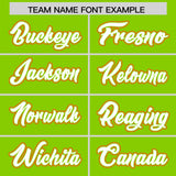 Custom Neon Green Graffiti Pattern Personalized Multicolored Flames Print Authentic Baseball Jersey