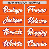 Custom Orange Graffiti Pattern Personalized Multicolored Flames Print Authentic Baseball Jersey