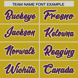 Custom Old Gold Graffiti Pattern Personalized Multicolored Flames Print Authentic Baseball Jersey