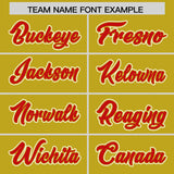 Custom Old Gold Graffiti Pattern Personalized Multicolored Flames Print Authentic Baseball Jersey