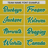 Custom Old Gold Graffiti Pattern Personalized Multicolored Flames Print Authentic Baseball Jersey