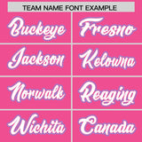 Custom Pink Graffiti Pattern Personalized Multicolored Flames Print Authentic Baseball Jersey