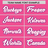 Custom Pink Graffiti Pattern Personalized Multicolored Flames Print Authentic Baseball Jersey