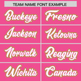 Custom Pink Graffiti Pattern Personalized Multicolored Flames Print Authentic Baseball Jersey
