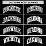 Custom Black White Color Block Personalized Side Dotted Line Authentic Baseball Jersey