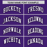Custom Purple Black Color Block Personalized Side Dotted Line Authentic Baseball Jersey