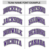 Custom White Purple Color Block Personalized Side Dotted Line Authentic Baseball Jersey