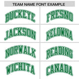 Custom White Kelly Green Color Block Personalized Side Dotted Line Authentic Baseball Jersey