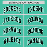 Custom Bright Green Black Color Block Personalized Side Dotted Line Authentic Baseball Jersey