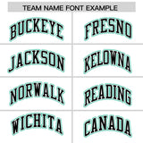 Custom White Bright Green Color Block Personalized Side Dotted Line Authentic Baseball Jersey