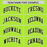 Custom Light Green Black Color Block Personalized Side Dotted Line Authentic Baseball Jersey
