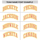 Custom White Light Orange Color Block Personalized Side Dotted Line Authentic Baseball Jersey