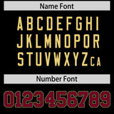 Custom Black Crimson Color Block Personalized Side Dotted Line Authentic Baseball Jersey