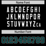 Custom Black Midnight Green Color Block Personalized Side Dotted Line Authentic Baseball Jersey