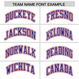 Custom White Royal Color Block Personalized Side Dotted Line Authentic Baseball Jersey