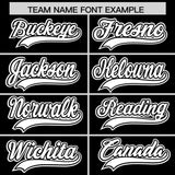 Custom Black White Color Block Personalized Side Dotted Line Authentic Baseball Jersey