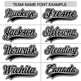 Custom White Black Color Block Personalized Side Dotted Line Authentic Baseball Jersey