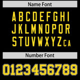 Custom Black Gold Color Block Personalized Side Dotted Line Authentic Baseball Jersey