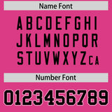 Custom Pink Black Color Block Personalized Side Dotted Line Authentic Baseball Jersey