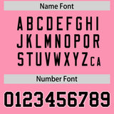 Custom Light Pink Black Color Block Personalized Side Dotted Line Authentic Baseball Jersey